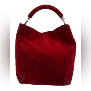 Vintage Prada Hobo - Red Suede